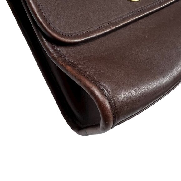 Vintage Coach Walnut Brown Court Crossbody Bag 9870 - Picture 13 of 15